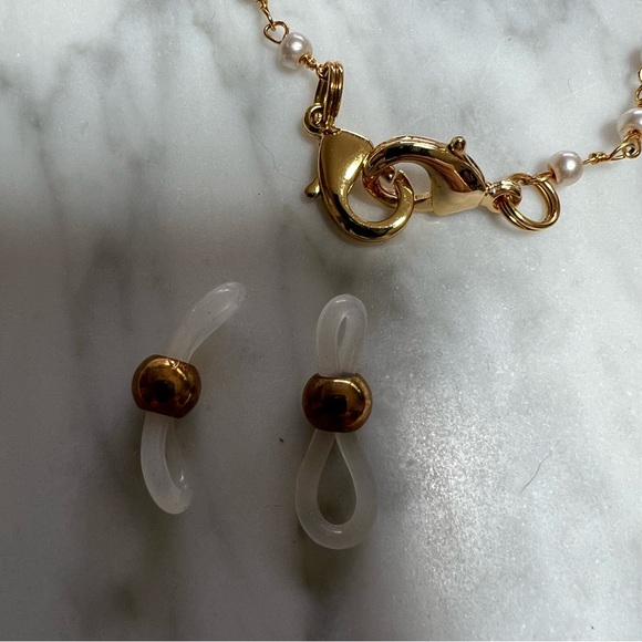 Gold Filled Faux Pearl 24” Rosary Necklace/Glasses Chain - Picture 4 of 6